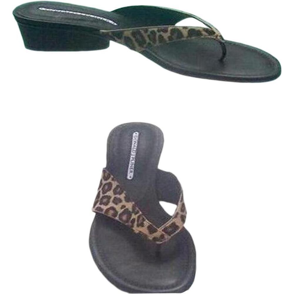 Donald Pliner Couture Congo Hair Calf Leather Shoe Sandal New Thong Sandal $225